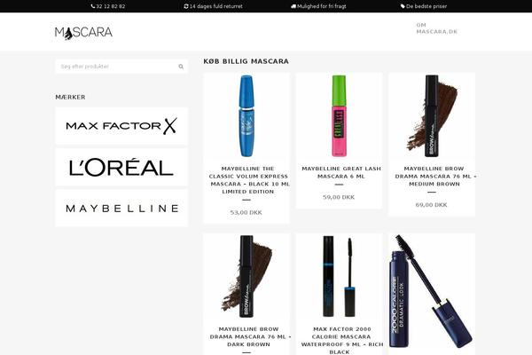 mascara.dk site used Mascara