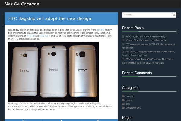 Radar theme site design template sample