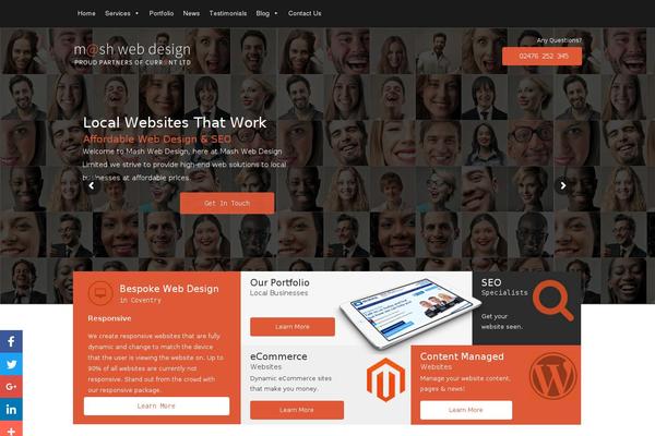 mash theme websites examples
