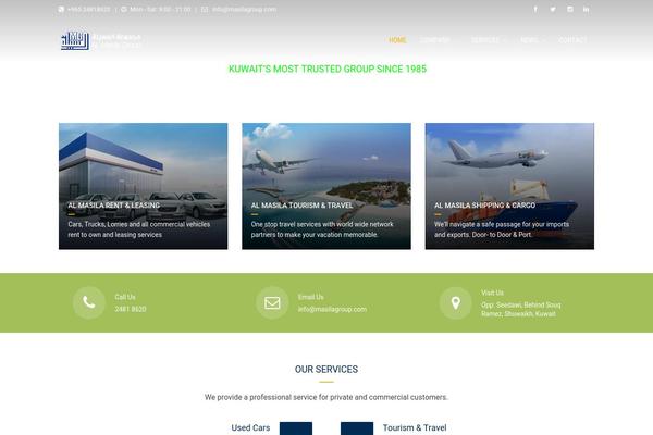 TransPress theme site design template sample