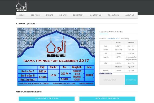 Site using Daily-prayer-time-for-mosques plugin