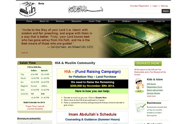 Site using Masjidal plugin