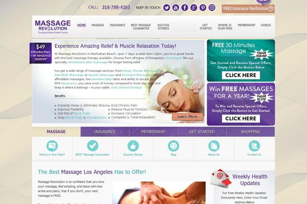 Massage theme site design template sample