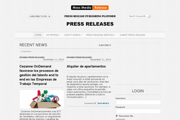 Editorial theme site design template sample