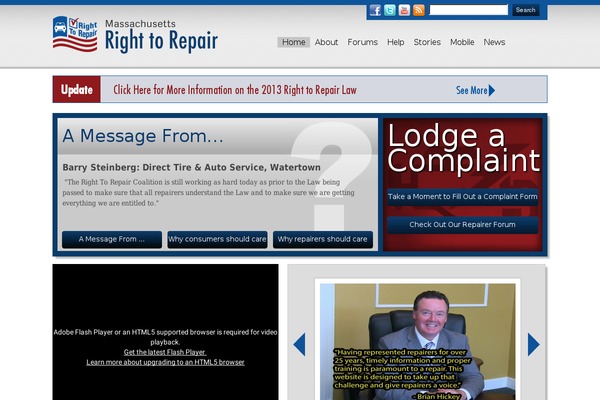 massrighttorepair.com site used Awesome-blog-lite