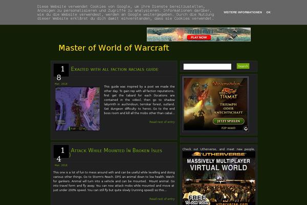 World-of-Warcraft theme websites examples