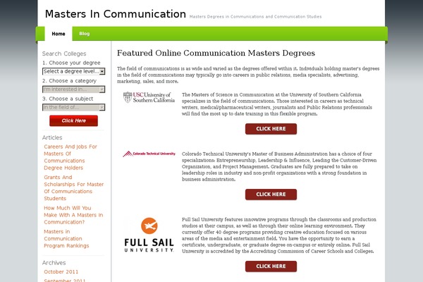 mastersincommunication.org site used Green-thesis