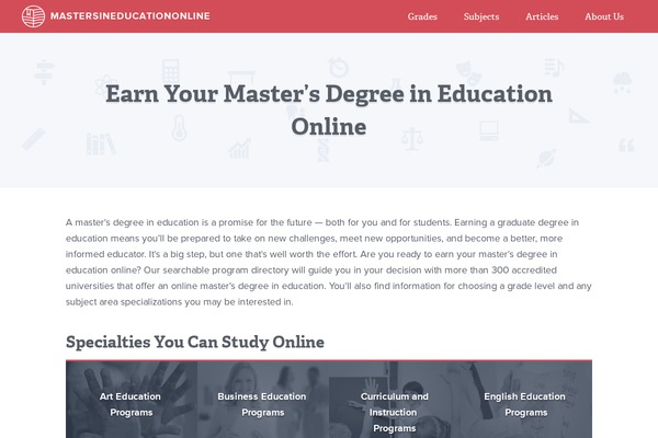 mastersineducationonline.net site used Teaching-degrees
