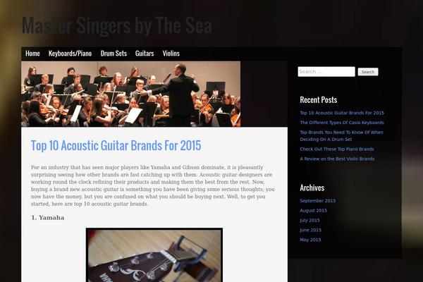 Musik theme site design template sample