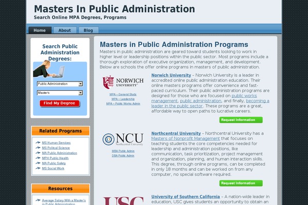 mastersinpublicadministration.com site used Stunningbeauty