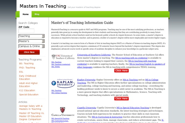Green-thesis theme site design template sample