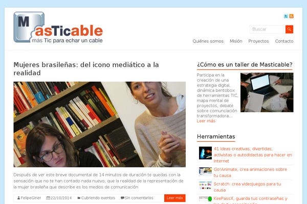 masticable.org site used Blossom Chic