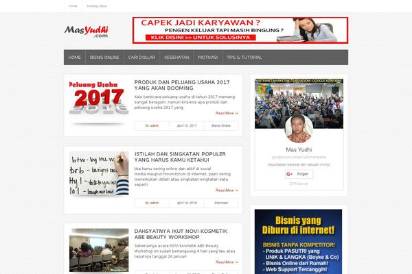 Bloggie theme site design template sample