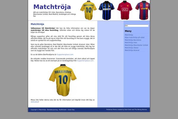 Prosense Blue theme site design template sample