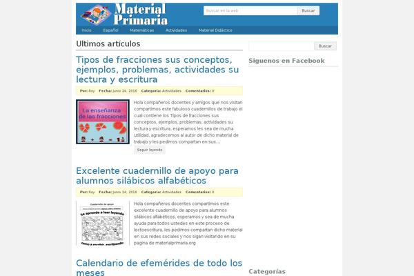 materialprimaria.org site used Fbtheme