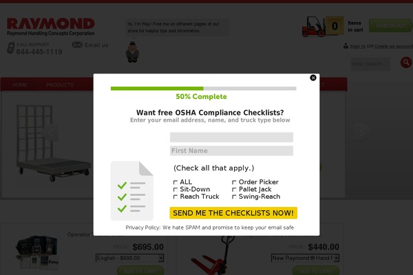 materialshandlingstore.com site used Avando