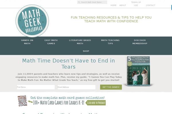 mathgeekmama.com site used Mathgeekmama