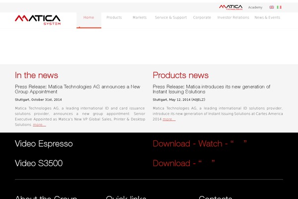 maticasystem.com site used Sereno