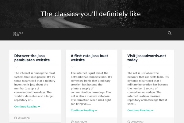 Baskerville theme site design template sample
