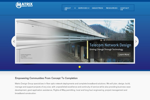 matrix theme site design template sample