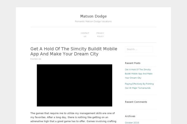 SoSimple theme site design template sample