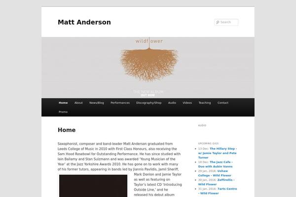 Site using Gigs Calendar plugin