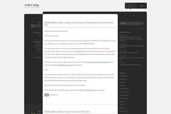 matt.com site used monochrome