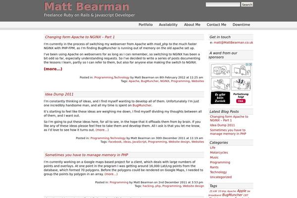 mattbearman.com site used Mb2