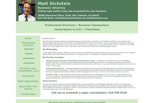 mattdickstein.com site used WSI genesis