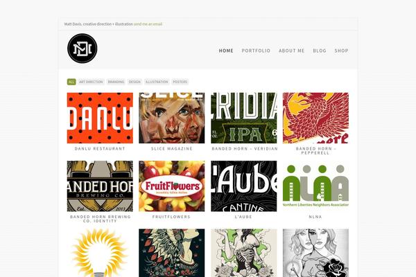 Gather theme site design template sample