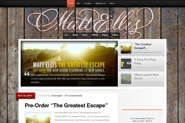Site using iTunes Preview Widget plugin