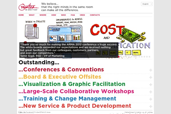 Matter theme site design template sample