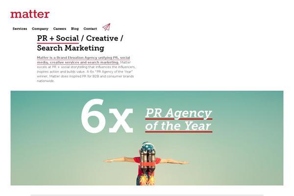 Matter theme site design template sample