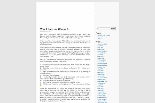 Default theme site design template sample