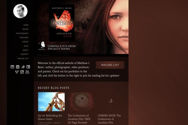 Myriad theme site design template sample