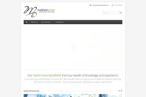 matthewbinder.ca site used Aqua