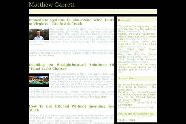 matthewgarrett.biz site used Healthy WP