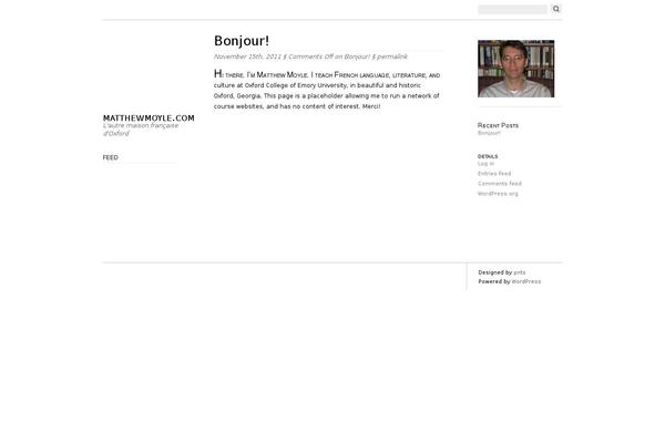 Oulipo theme site design template sample