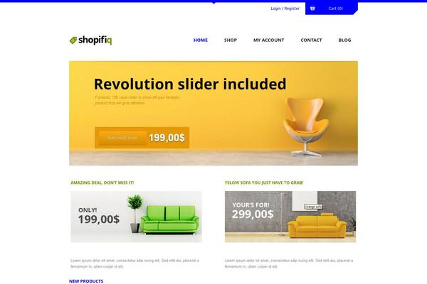Shopifiq theme site design template sample
