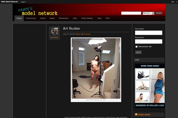 mattsmodelnetwork.com site used Simple-wp-community-theme