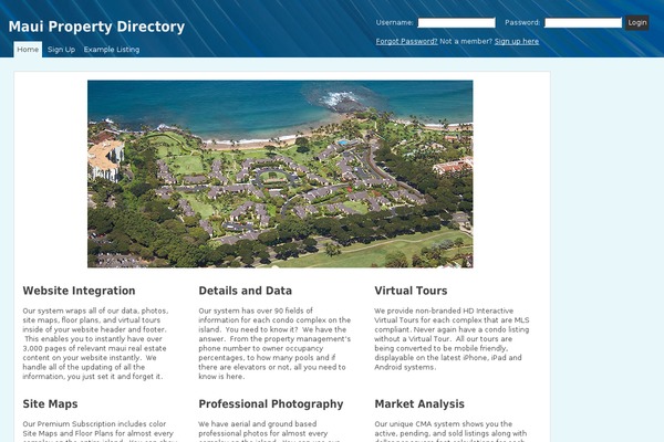mauipropertydirectory.com site used Abundance