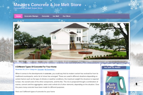 Winter theme site design template sample
