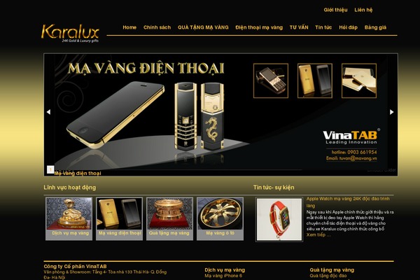 mavang.com site used Vinatab