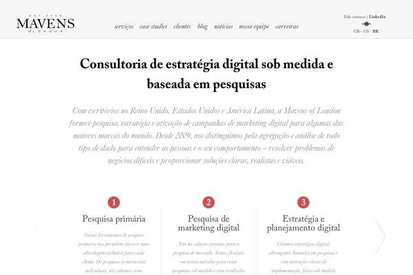 mavens.com.br site used Mavens