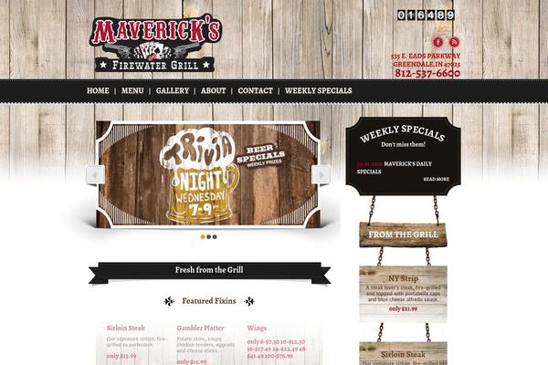 mavericksfirewatergrill.com site used Customblackatheme