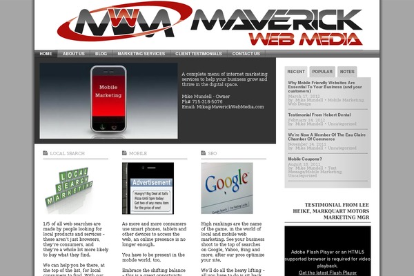 iCompany theme site design template sample