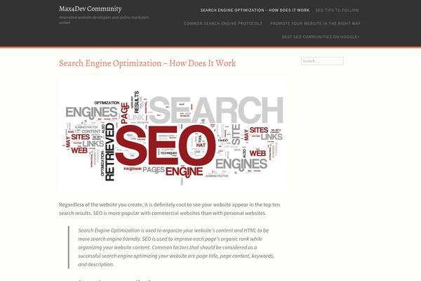 max4dev.com site used Panel