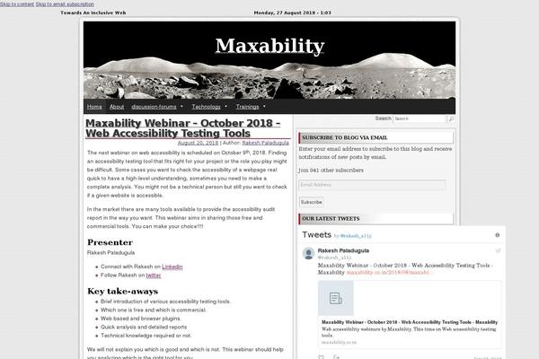 Site using WP Accessibility plugin