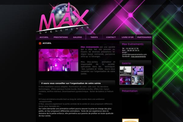 maxevenements.com site used Theme903