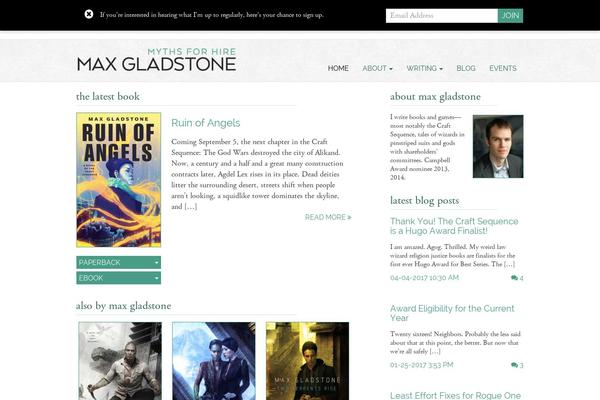 maxgladstone.com site used Gladstone2016